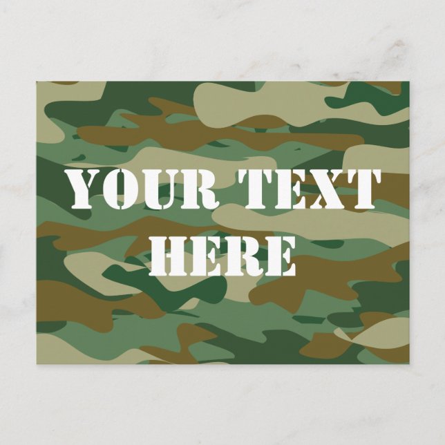 Camouflage pattern design postcards | Personalized (Front)