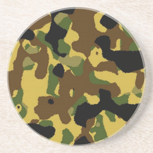 camouflage Pattern Drink Coaster (Front)