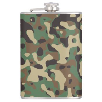 Camouflage Pattern Flask by paul68 at Zazzle