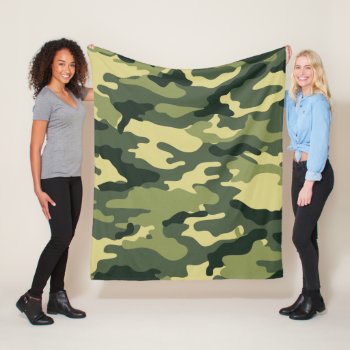 Camouflage Pattern Fleece Blanket by paul68 at Zazzle