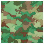 Camouflage Pattern, Green, Brown and Tan  Fabric
