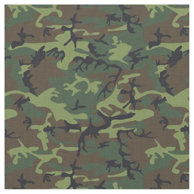Camouflage Pattern Green Design Fabric (Close Up)