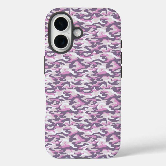 Camouflage Pattern in double Gray and Pink Case-Mate iPhone Case (Back)