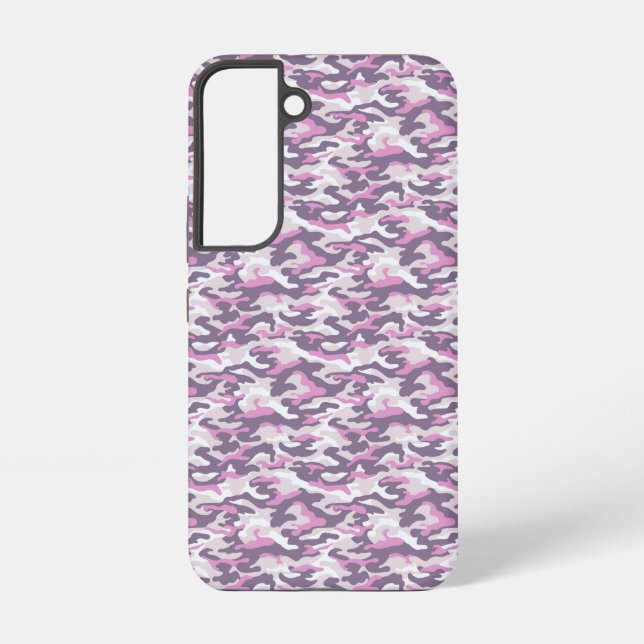 Camouflage Pattern in double Gray and Pink Samsung Galaxy Case (Back)
