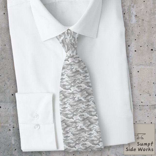 Camouflage Pattern in triple Gray Neck Tie (Creator Uploaded)
