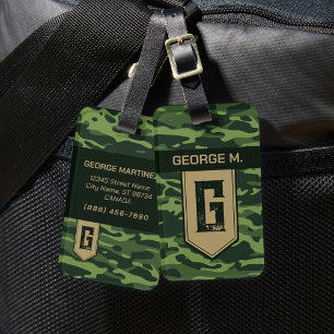 Camouflage Pattern Luggage Tag for Man/Father