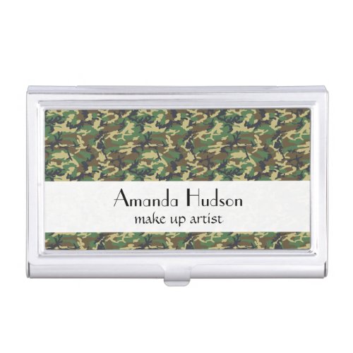 Camouflage Pattern Military Pattern Camo Army Business Card Holder