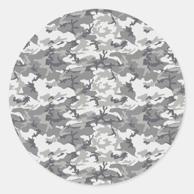 Camouflage Pattern, Military Pattern, Camo, Army Classic Round Sticker (Front)