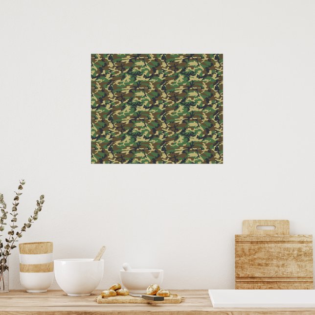 Camouflage Pattern, Military Pattern, Camo, Army Poster (Kitchen)