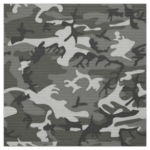 Camouflage Pattern, Shades of Gray with Black Fabric