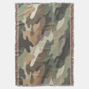 Camouflage Pattern Stylish Cozy Living Room Throw Blanket