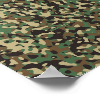 Camouflage patterned poster | Zazzle