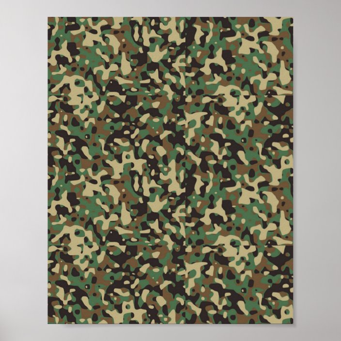 Camouflage patterned poster | Zazzle.com