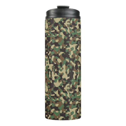 Camouflage patterned thermal tumbler