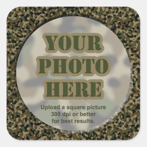 Camouflage Photo Stickers sheet of 20 small