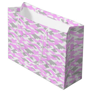 Camouflage (pink) Large Paper Bag