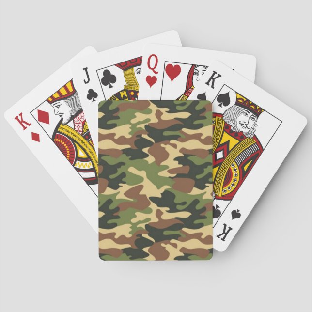 camouflage poker cards (Back)