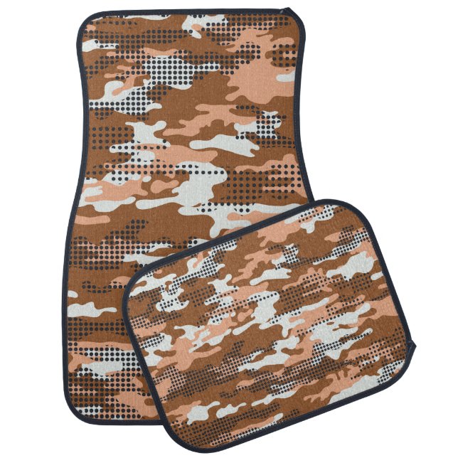 Camouflage Polka Dot: Abstract Seamless. Car Floor Mat (Set)