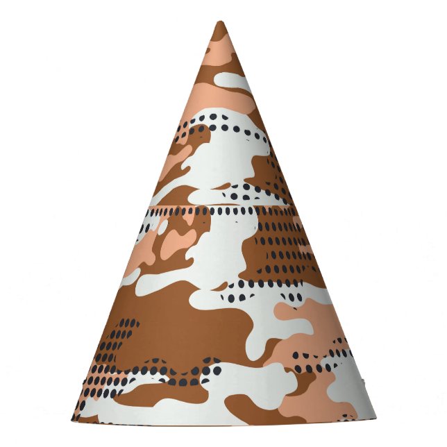 Camouflage Polka Dot: Abstract Seamless. Party Hat (Front)