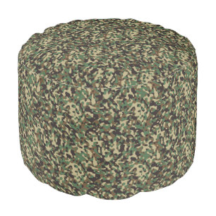 Camouflage Print Pouf