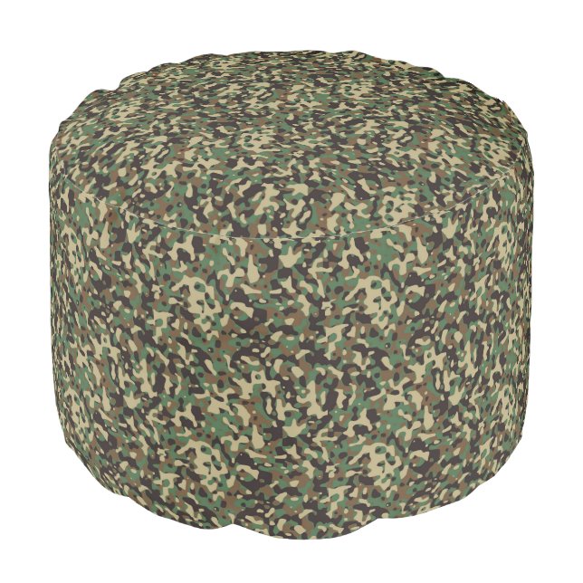 Camouflage Print Pouf (Angled Front)