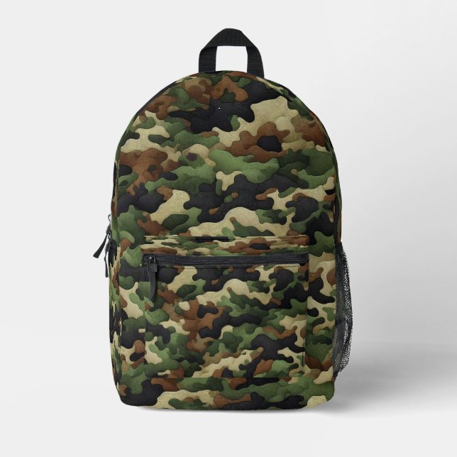 Camouflage Printed Backpack (Front)