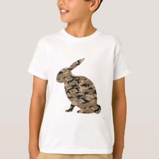 Camouflage Rabbit Silhouette T-Shirt