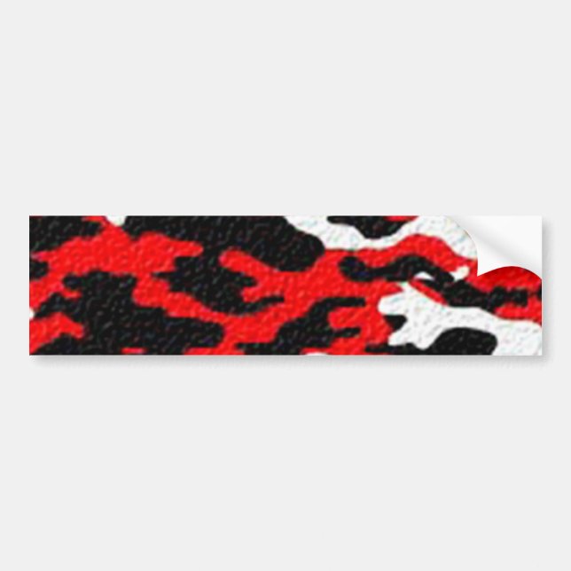 Camouflage Red Patterns Bumper Sticker (Front)