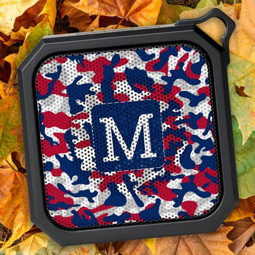 Camouflage Red White Blue Personalized Camo Bluetooth Speaker