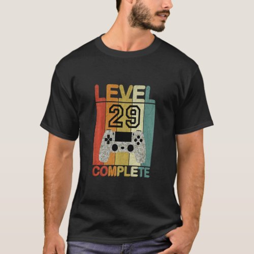 Camouflage Retro Gaming Kontroller Level 29 Comple T_Shirt