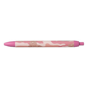 Camouflage Rose Gold Blush Pink Camo Pattern  Pen