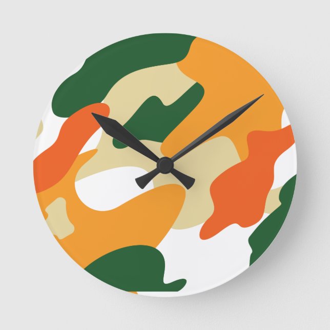 camouflage round clock (Front)