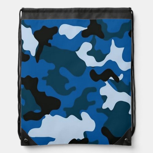 Camouflage seamless blue pattern Backpack