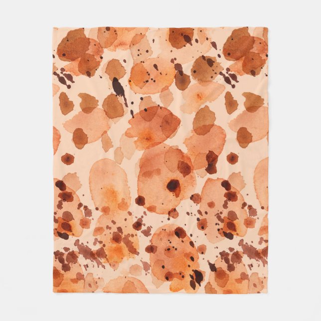 Camouflage seamless pattern with natural khaki san fleece blanket (Front)