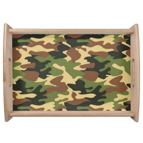 camouflage serving tray