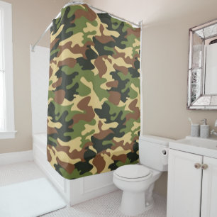 camouflage shower curtain