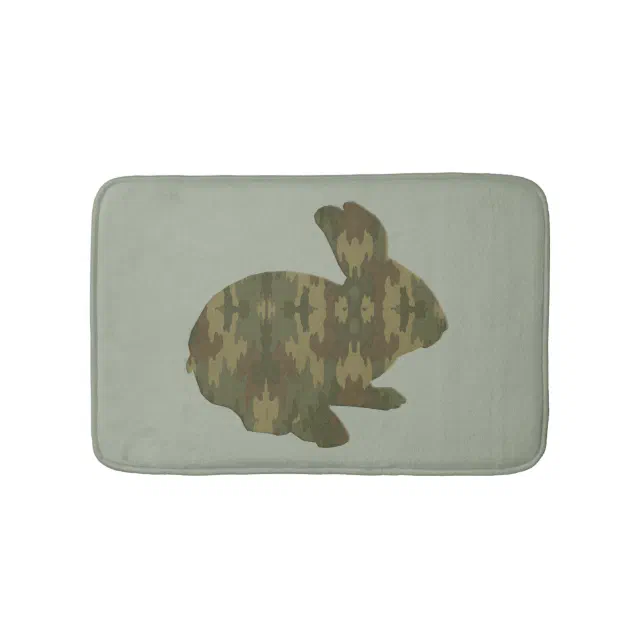 What Bunny Rabbit Camaflouges Camouflage Silhouette Bunny Rabbit Bath Mat | Zazzle