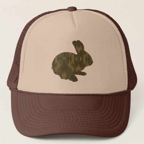 Camouflage Silhouette Easter Bunny Hat