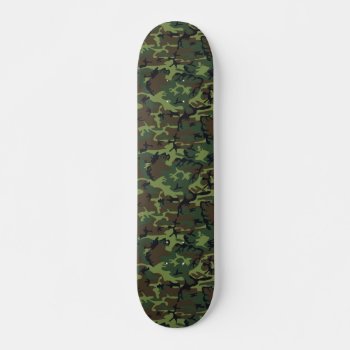 Camouflage Skateboard Deck by MushiStore at Zazzle