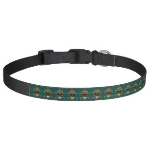 Camouflage Skull And Crossbones Dog Collar