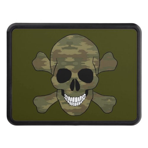 Camouflage Skull And Crossbones Hitch Cover