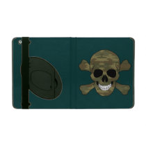 Camouflage Skull And Crossbones iPad Case