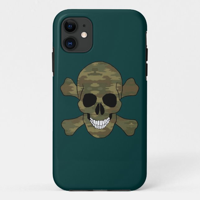 Camouflage Skull And Crossbones iPhone 5 Case (Back)