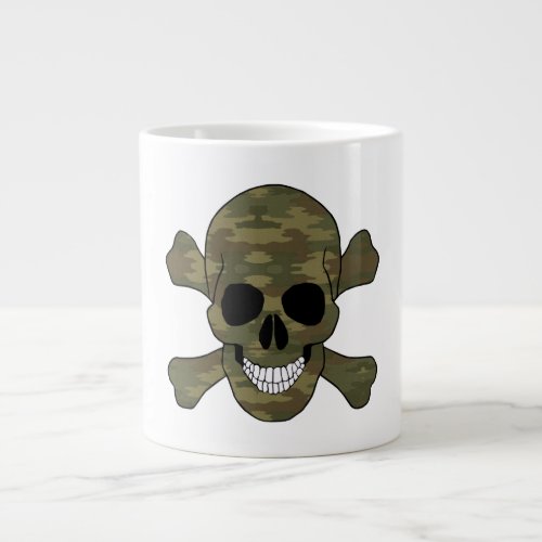 Camouflage Skull And Crossbones Mug