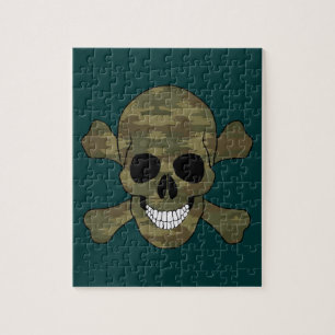Camouflage Skull And Crossbones Puzzle