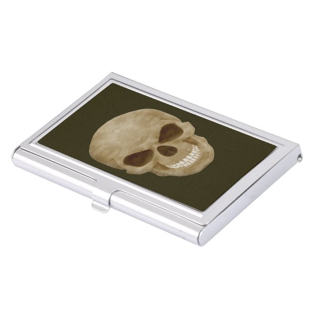 Camouflage Skull Business Card Holder (Front)