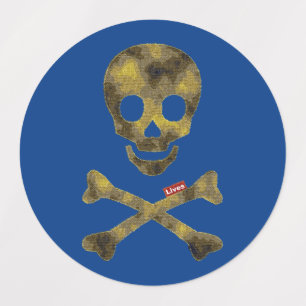 Camouflage Skull Labels