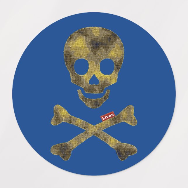 Camouflage Skull Labels (Design 1)