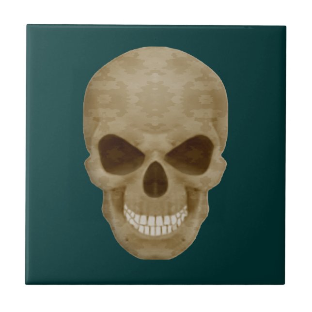 Camouflage Skull Tile (Front)