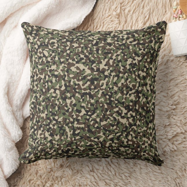 Camouflage Small Throw Pillow (Blanket)